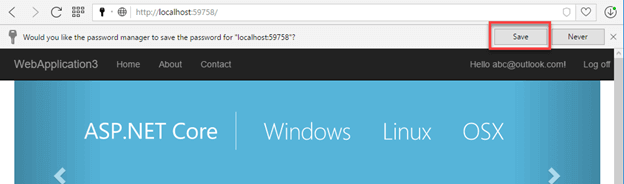 Google Chrome - Save credential